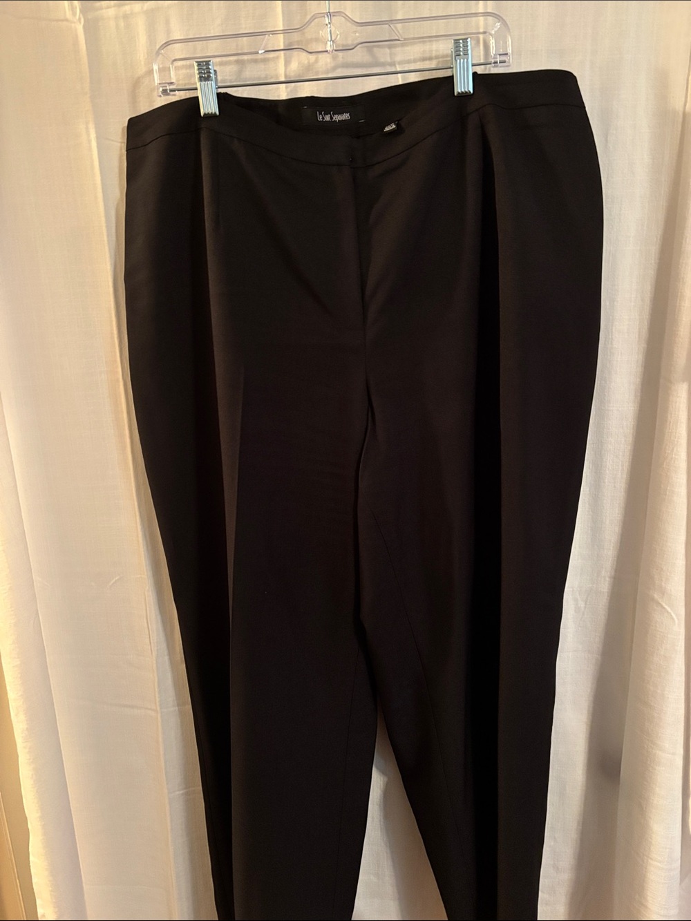 Le Suit Black Women's Straight-Leg Dress Trousers